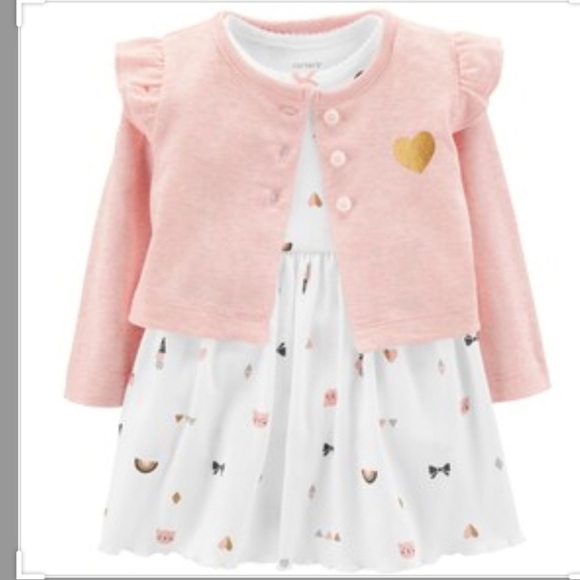 Adorable Carter’s Ice cream Cone Dress & Cardigan - Picture 1 of 5